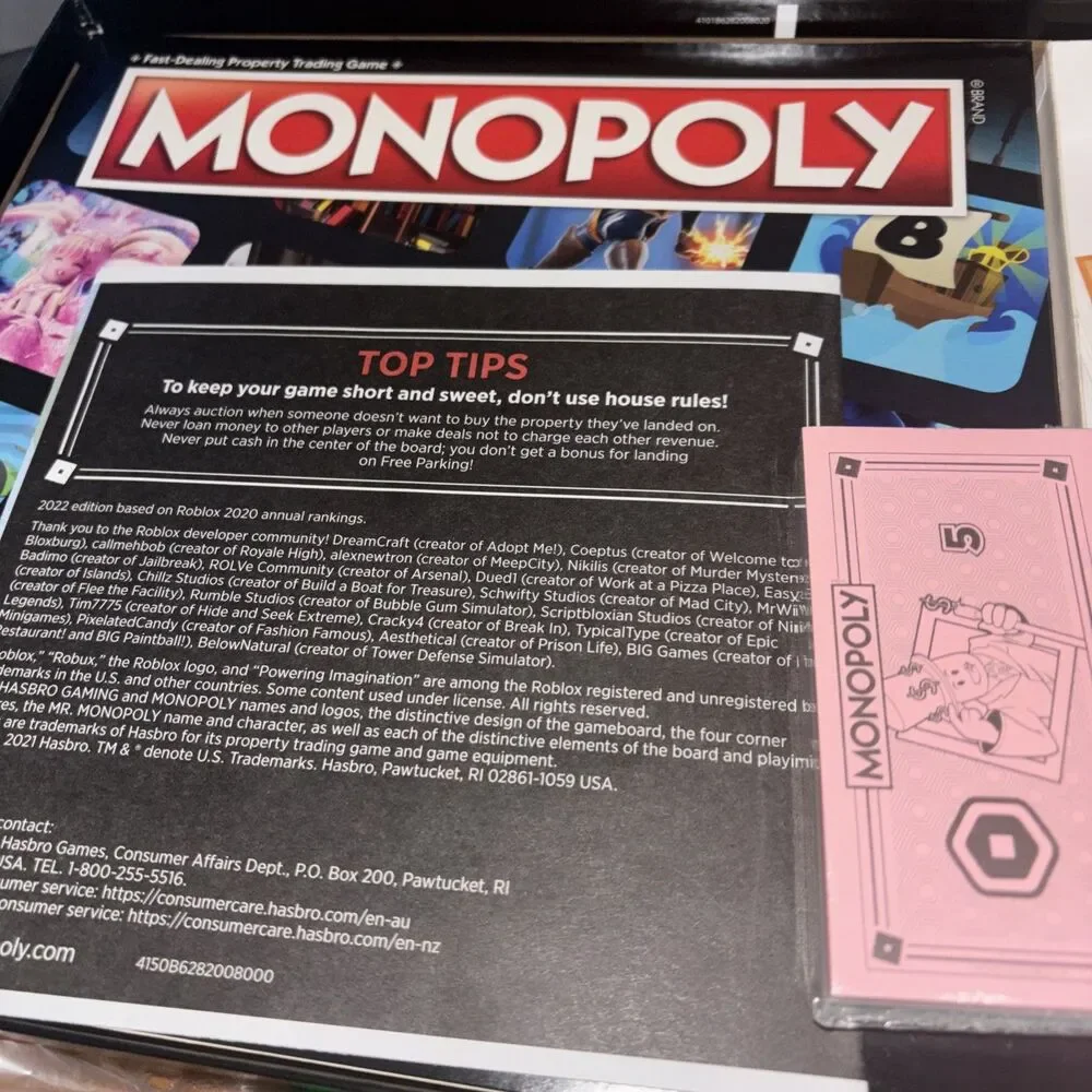 Monopoly  Roblox 2022 Edition. Brand New Basically. Missing Dice But Will Includ